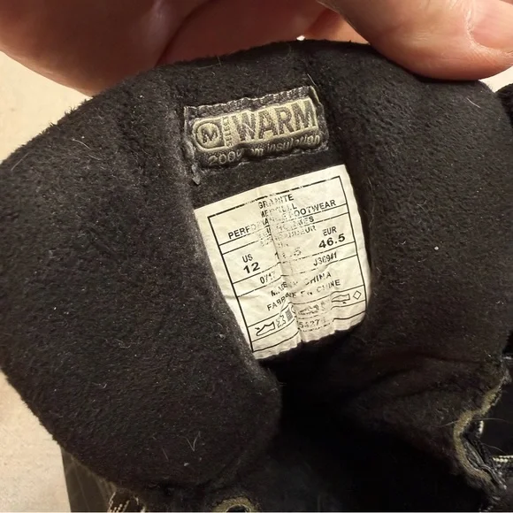 Merrell Men’s Waterproof Winter Boots Vibram Arctic Grip Ice Traction Size 12 - Picture 13 of 16